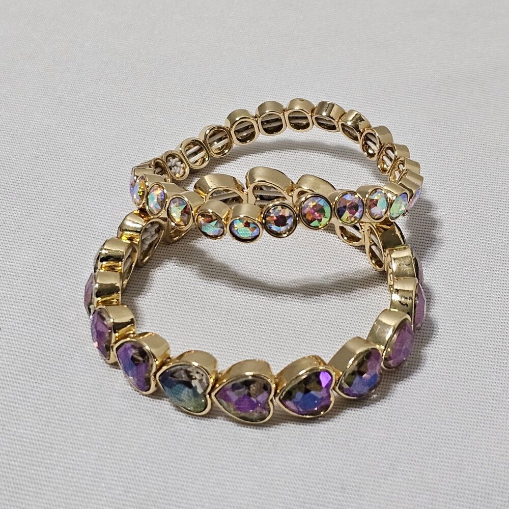 I.N.C INTERNATIONAL CONCEPTS 2 PIECE STRETCH BRACELET!!!! PRE-OWNED!!!
